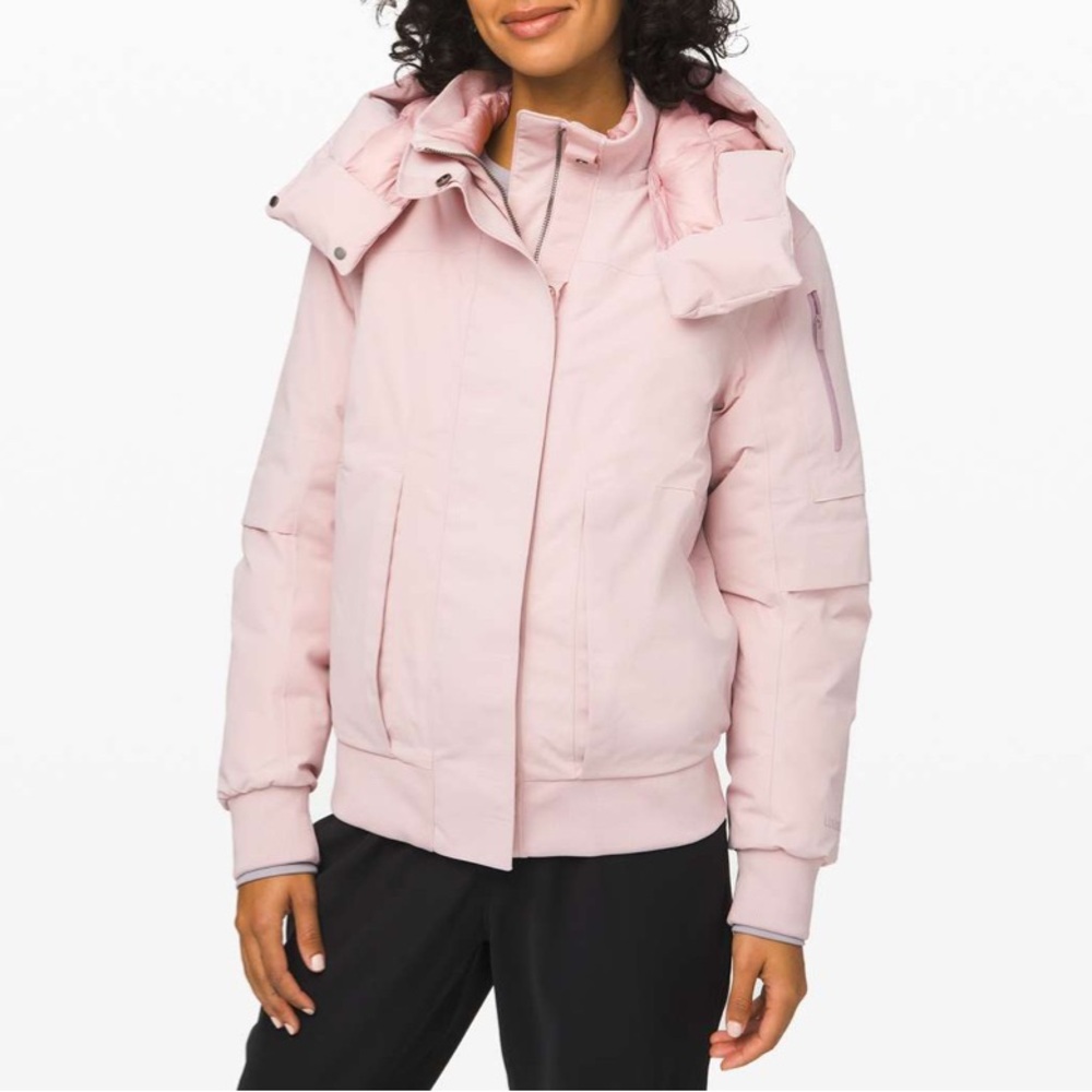 Lululemon Winter Warrior Bomber Jacket in Porcelain Pink size 4